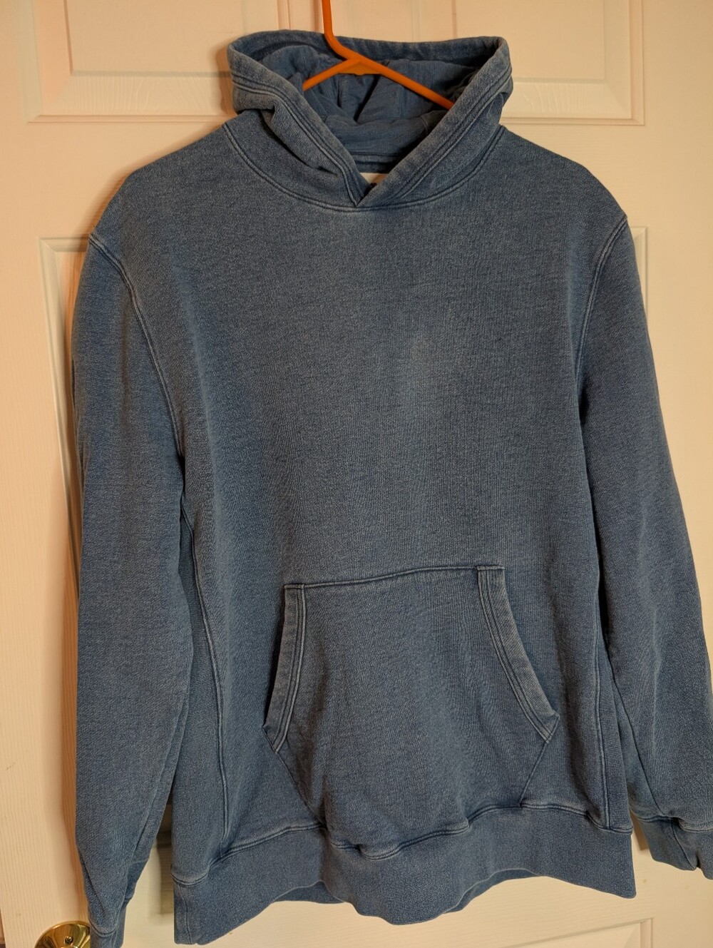 Men's Taylor Stitch The sunset Hoodie in Washed Indigo Terry Size 42
